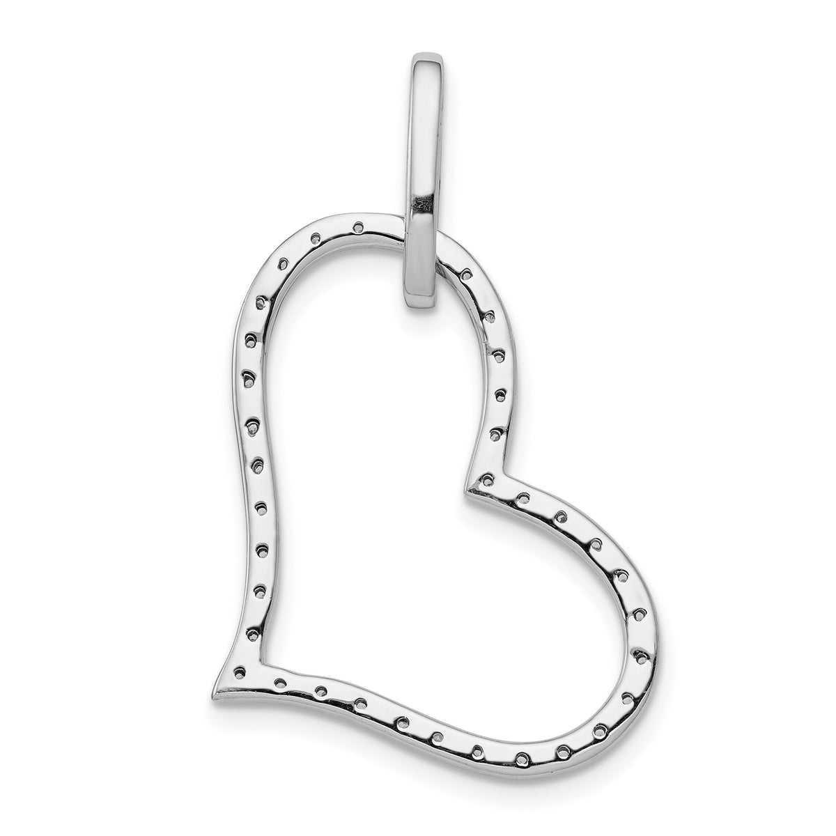 14k White Gold 1/6ct. Diamond Heart Pendant-PM4888-015-WA