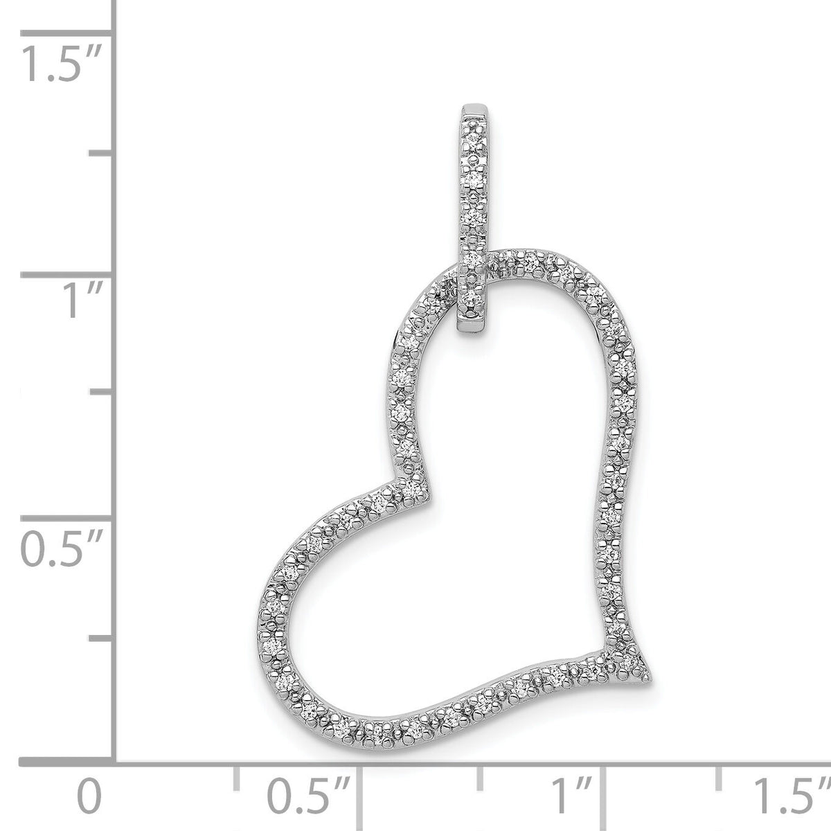 14k White Gold 1/6ct. Diamond Heart Pendant-PM4888-015-WA