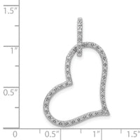 14k White Gold 1/6ct. Diamond Heart Pendant-PM4888-015-WA