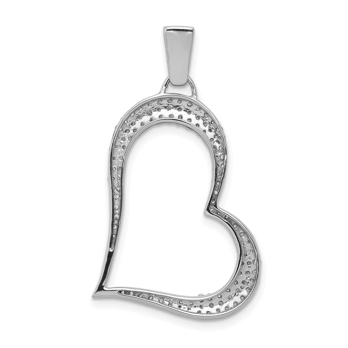14k White Gold 1/2ct. Diamond Heart Pendant-PM4889-050-WA