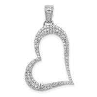14k White Gold 1/2ct. Diamond Heart Pendant-PM4889-050-WA