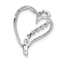14k White Gold 1/6ct. Diamond Heart Chain Slide-PM4892-016-WA