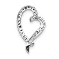 14k White Gold 1/10ct. Diamond Heart Chain Slide-PM4893-010-WA