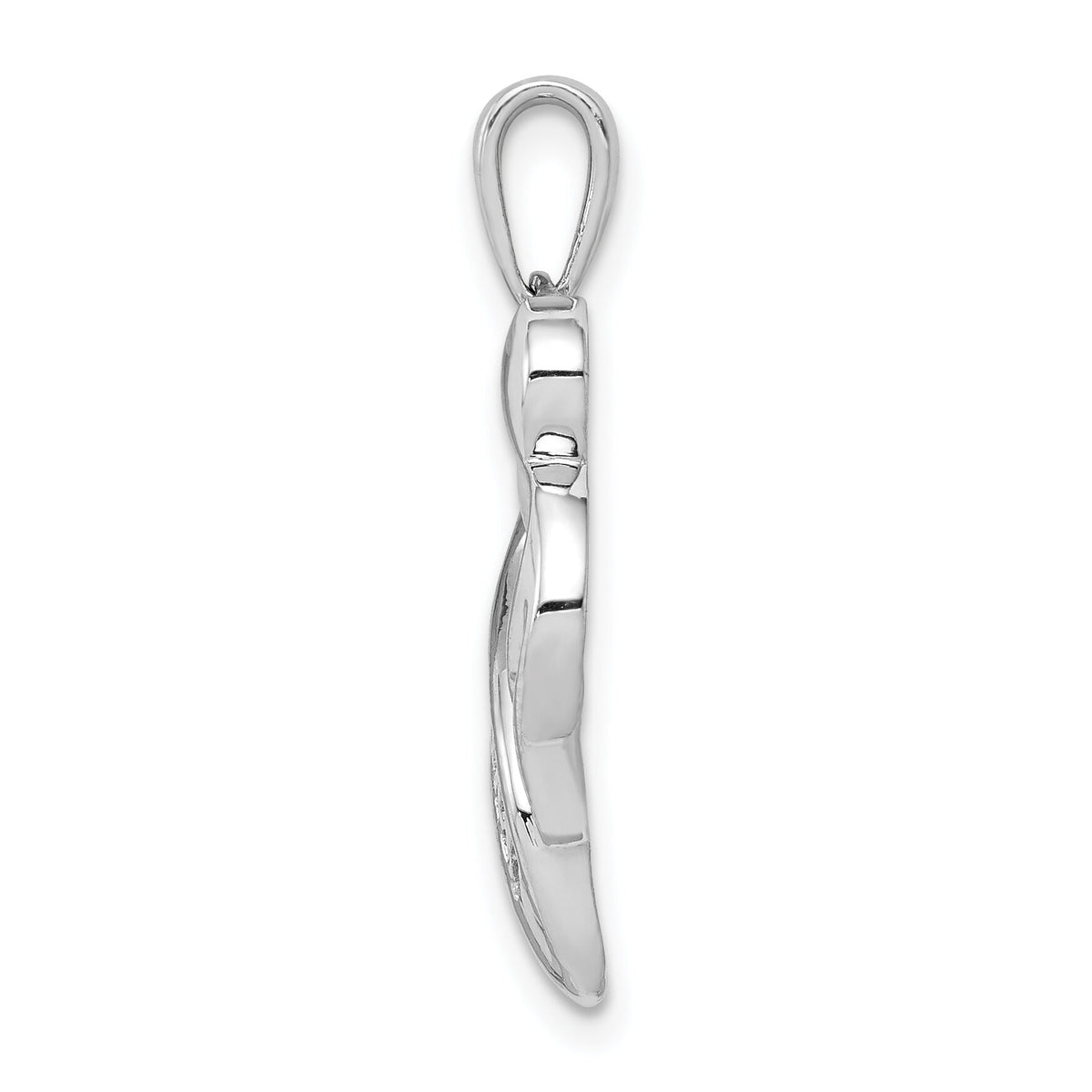 14k White Gold Diamond MOM Heart Pendant-PM4895-002-WA