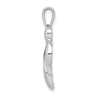 14k White Gold Diamond MOM Heart Pendant-PM4895-002-WA