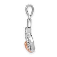 14k White and Rose Gold 1/15ct. Diamond Entwined Hearts Pendant-PM4897-008-WA