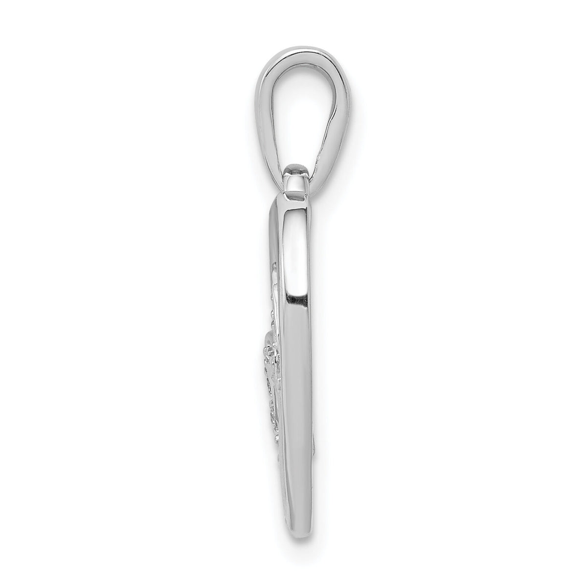 14k White Gold Diamond Entwined Hearts Pendant-PM4902-005-WA