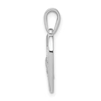 14k White Gold Diamond Entwined Hearts Pendant-PM4902-005-WA