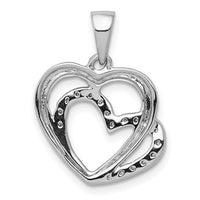 14k White Gold Diamond Entwined Hearts Pendant-PM4902-005-WA