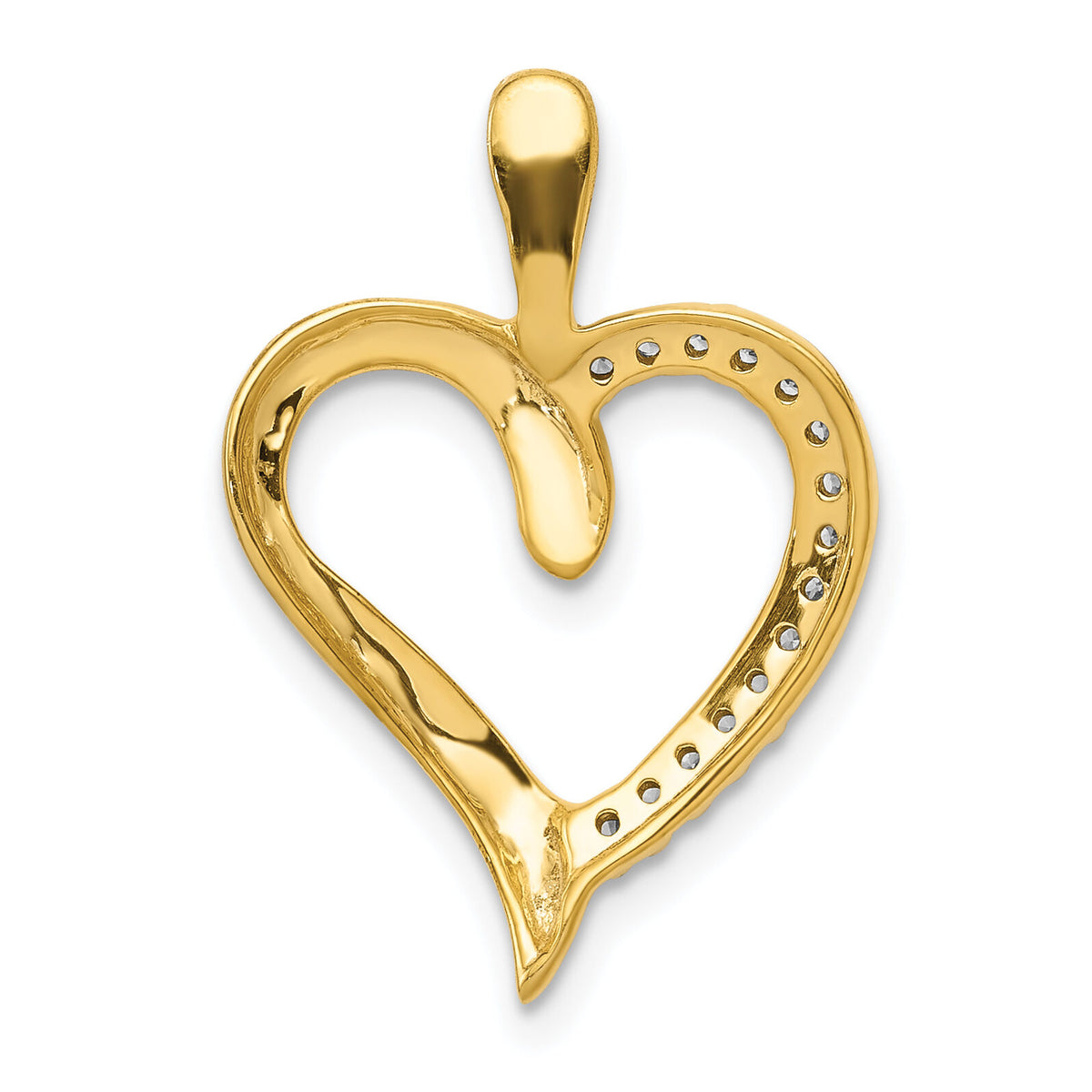 14k 1/10ct. Diamond Heart Pendant-PM4906-010-YA