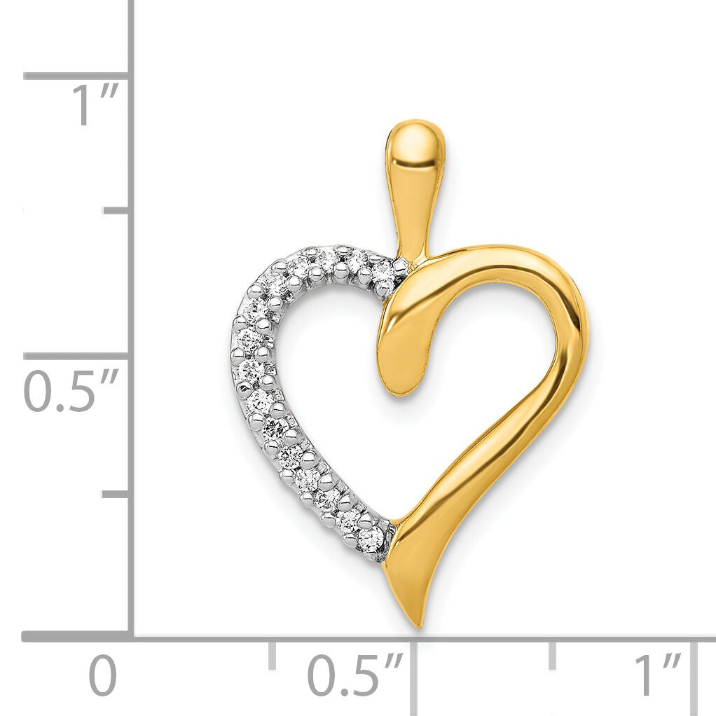 14k 1/10ct. Diamond Heart Pendant-PM4906-010-YA
