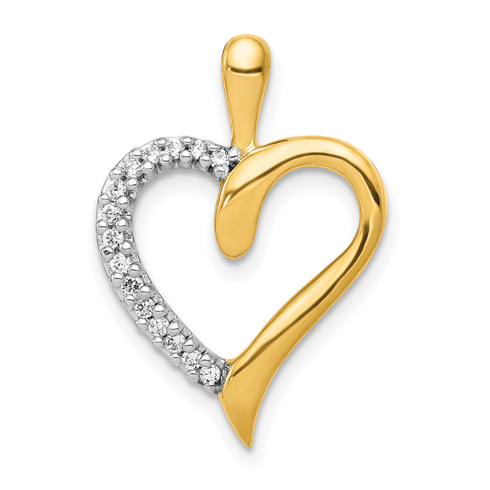 14k 1/10ct. Diamond Heart Pendant-PM4906-010-YA