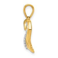14k 1/10ct. Diamond Heart Pendant-PM4907-010-YA