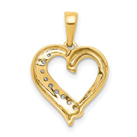 14k 1/10ct. Diamond Heart Pendant-PM4907-010-YA