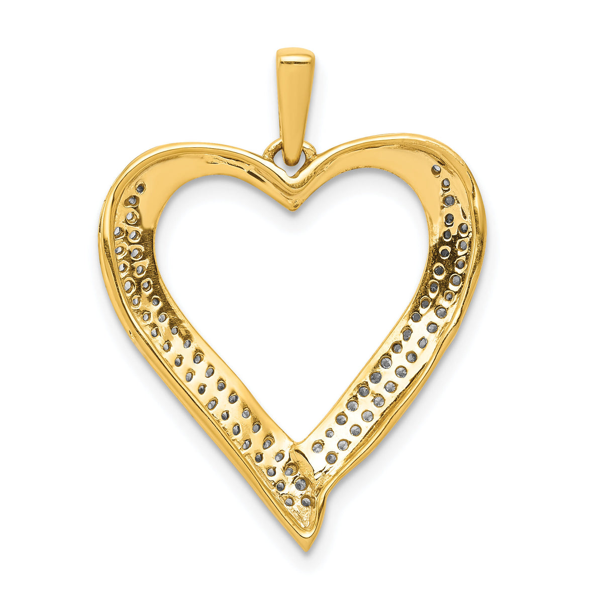 14k 1/4ct. Diamond Heart Pendant-PM4908-025-YA