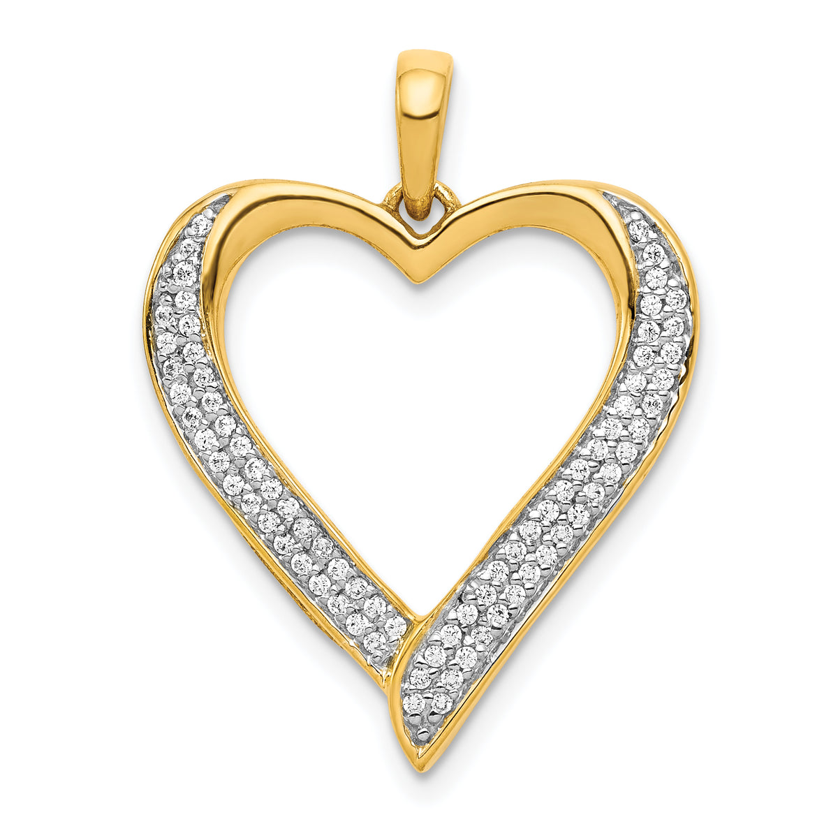 14k 1/4ct. Diamond Heart Pendant-PM4908-025-YA