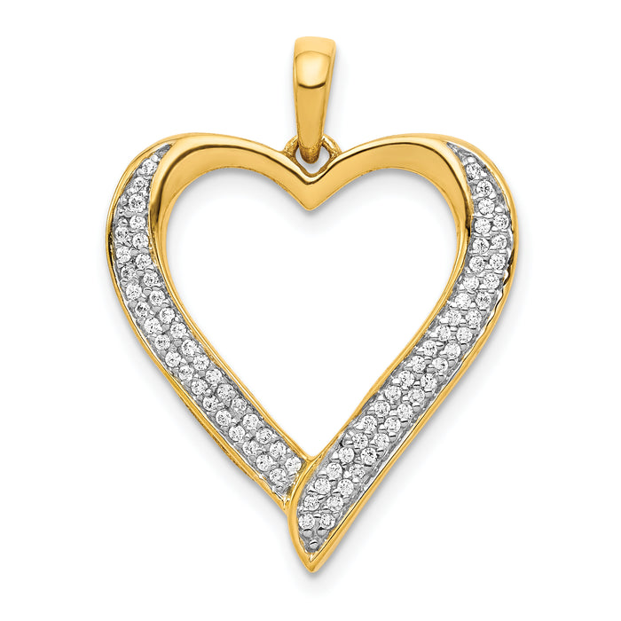 14k 1/4ct. Diamond Heart Pendant-PM4908-025-YA