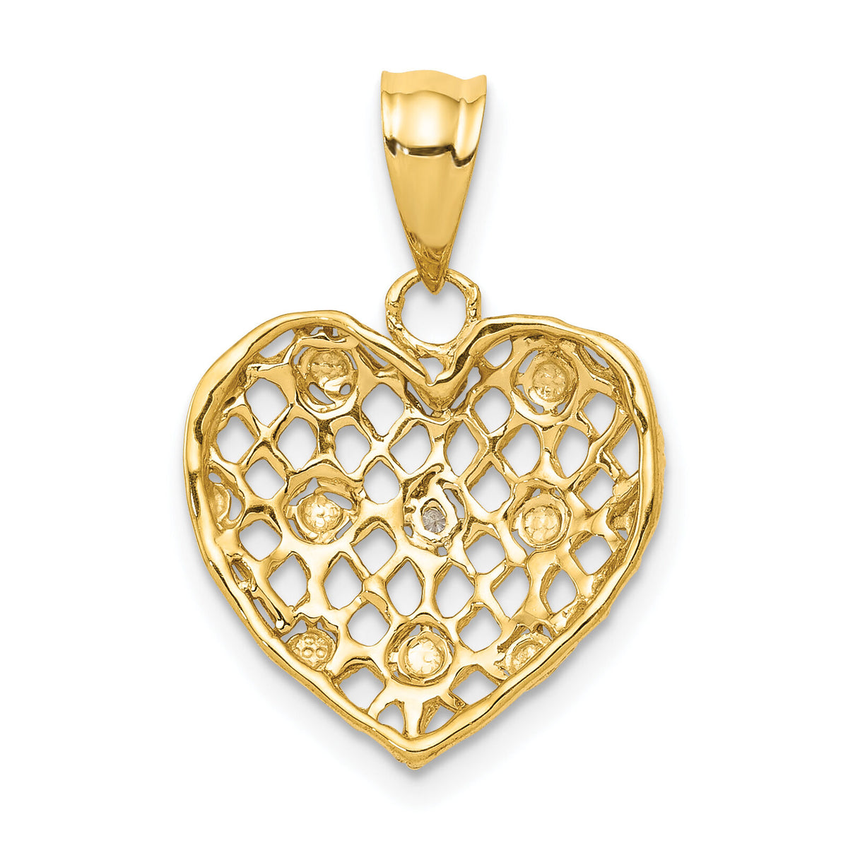 14k and White Rhodium 1/2pt Diamond Heart Pendant-PM4910-001-YA