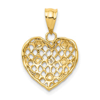 14k and White Rhodium 1/2pt Diamond Heart Pendant-PM4910-001-YA