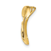 14k .03ct. Diamond Double Heart Chain Slide-PM4912-003-YA