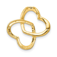 14k .01ct. Diamond Double Entwined Heart Chain Slide-PM4917-001-YA