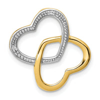 14k .01ct. Diamond Double Entwined Heart Chain Slide-PM4917-001-YA