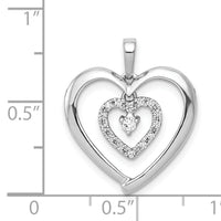 14k White Gold 1/10ct. Diamond Heart Dangle Pendant-PM4918-010-WA