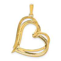 14k 1/6ct. Diamond Double Heart Pendant-PM4920-016-YA