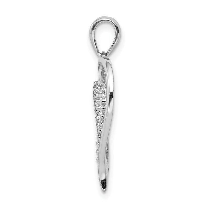 14k White Gold 1/10ct. Diamond Heart Pendant-PM4921-010-WA