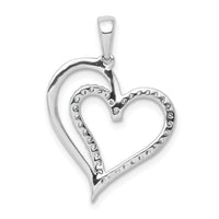 14k White Gold 1/10ct. Diamond Heart Pendant-PM4921-010-WA