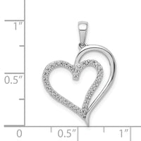 14k White Gold 1/10ct. Diamond Heart Pendant-PM4921-010-WA