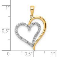 14k 1/10ct. Diamond Heart Pendant-PM4921-010-YA