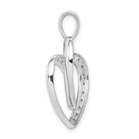 14k White Gold 1/10ct. Diamond Double Heart Pendant-PM4923-010-WA