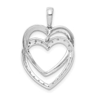 14k White Gold 1/10ct. Diamond Double Heart Pendant-PM4923-010-WA