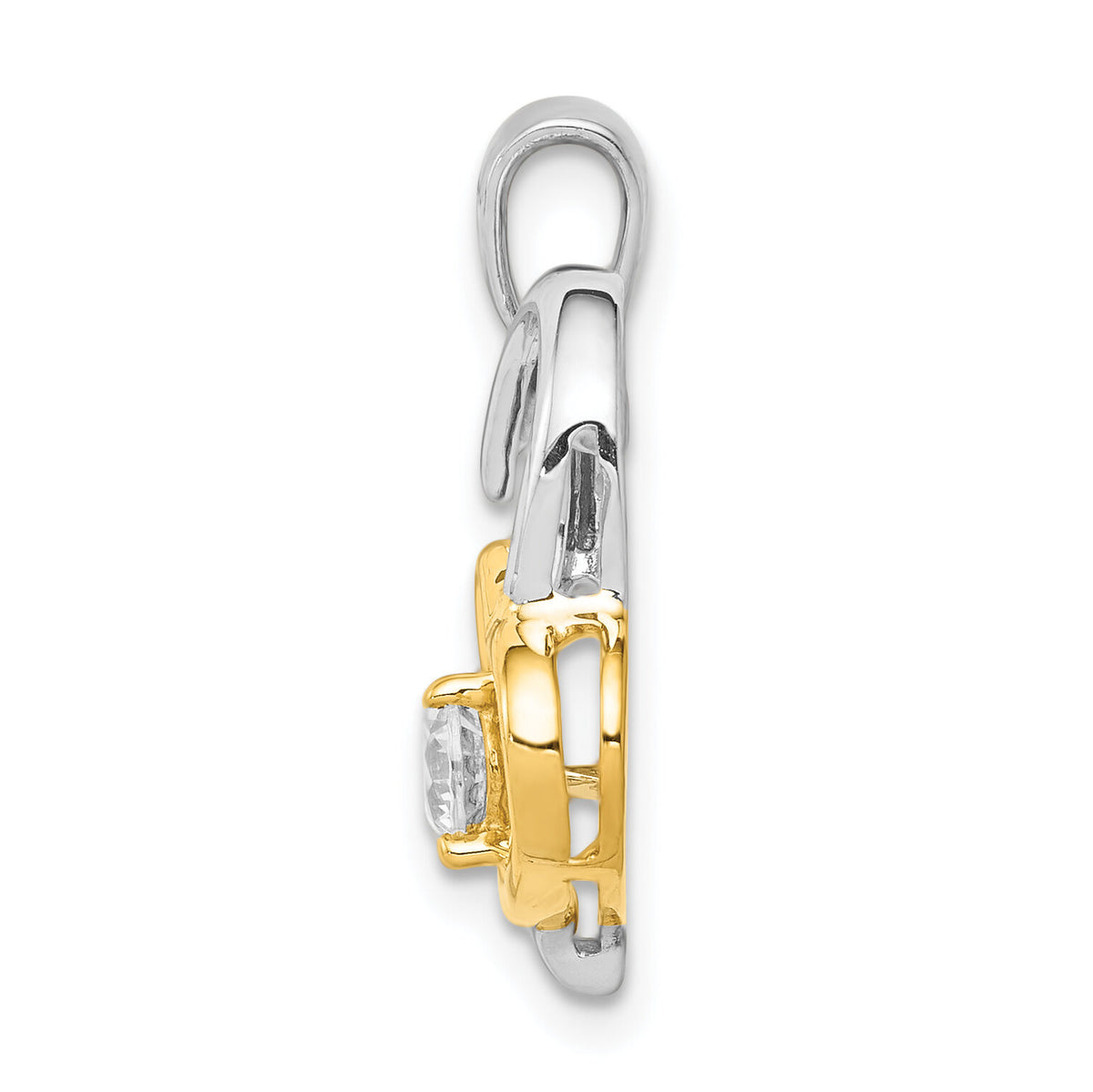 14k Two-Tone 1/5ct. Diamond Double Heart Pendant-PM4925-020-WYA