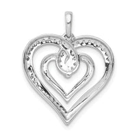 14k White Gold 1/6ct. Diamond Entwined Heart Pendant-PM4927-016-WA
