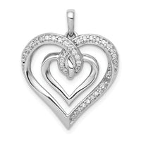14k White Gold 1/6ct. Diamond Entwined Heart Pendant-PM4927-016-WA
