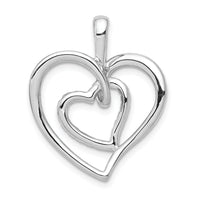 14k White Gold 1/10ct. Diamond Double Heart Pendant-PM4928-010-WA