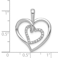 14k White Gold 1/10ct. Diamond Double Heart Pendant-PM4928-010-WA