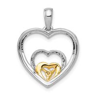 14k Two-Tone 1/15ct. Diamond Triple Heart Pendant-PM4929-008-WYA