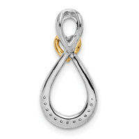 14k Two-tone 1/20ct. Diamond Infinity w/Heart Chain Slide-PM4933-006-WYA