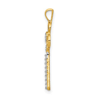 14k Diamond Club Key Pendant-PM4944-008-YA