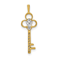 14k Diamond Club Key Pendant-PM4944-008-YA
