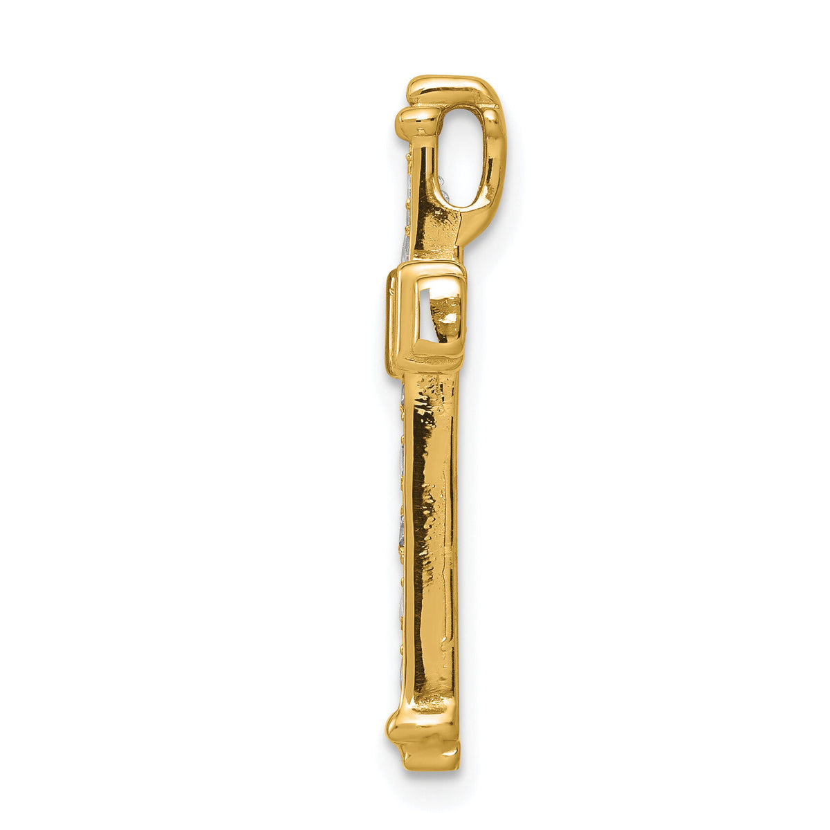 14k AA 3/8ct. Diamond Latin Cross Chain Slide-PM4955-040-YA