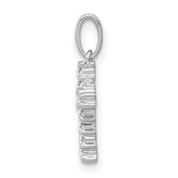 14k White Gold Diamond Latin Cross Pendant-PM4956-010-WA