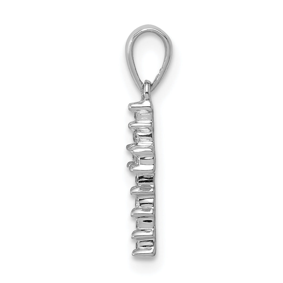 14k White Gold 1/20ct. Diamond Latin Cross Pendant-PM4957-006-WA