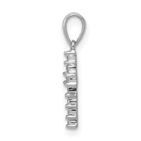 14k White Gold 1/20ct. Diamond Latin Cross Pendant-PM4957-006-WA