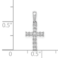 14k White Gold 1/20ct. Diamond Latin Cross Pendant-PM4957-006-WA