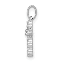 14k White Gold Polished Diamond Cross Pendant-PM4958-010-WA