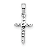 14k White Gold Polished Diamond Cross Pendant-PM4958-010-WA